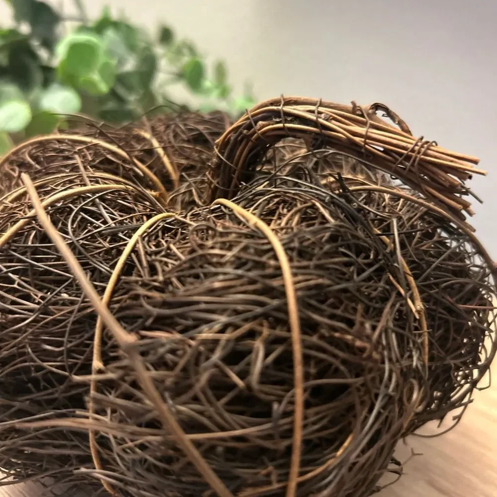 Rustic Natural Wicker Pumpkin Accent